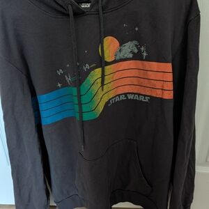 Star Wars Retro Rainbow Hoodie - Grey